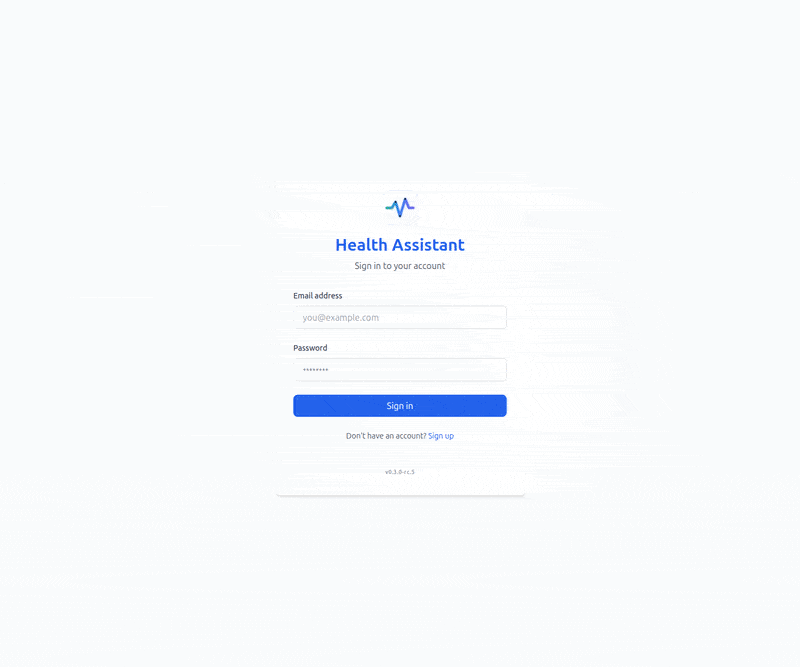 Health Assistant Visual Tour